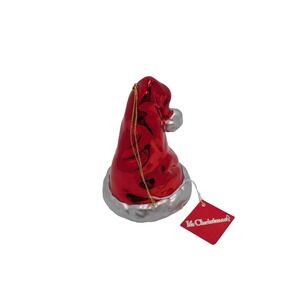 Santa Hat Bell Ornament Vintage Midwest of Cannon Falls 4" NWT NOS